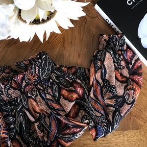 Paisley print off the shoulder top